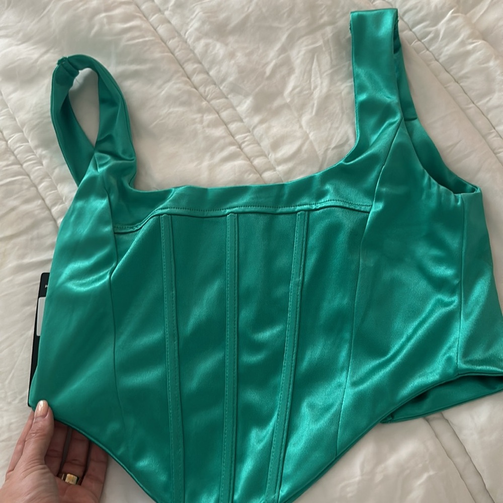 Green Corset Top
